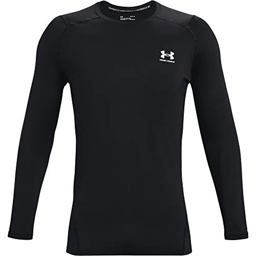 Under Armour UA HG Armour Fitted LS Camiseta de Manga Larga, Hombre, Negro (Black/White), L