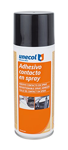 Unecol 3207 Adhesivo de Contacto (espray reposicionable Aerosol), Transparente, 400 ml