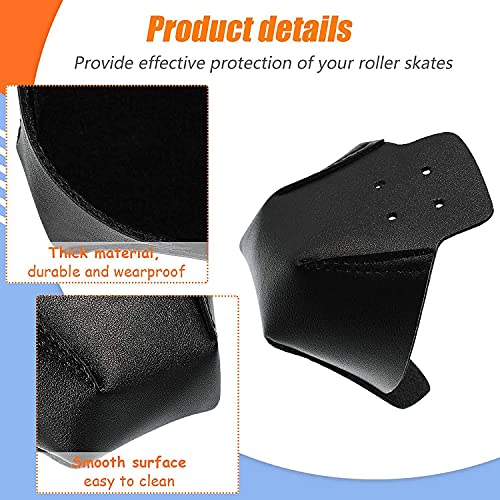 Uneller 4 Piezas Protectores de De Puntera ProteccióN para los Dedos Protectores de Gorra de Patines para Patines de Cuatro Ruedas, Negro