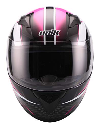 UNIK Cn-04 Kids Full Face Integral Helmet, Colour Casco, Infantil, Beep Rosa/Negro/Blanco, S