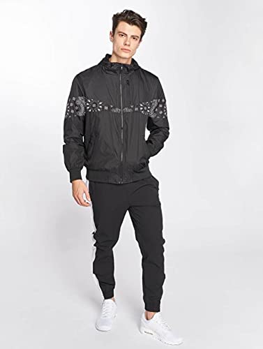 Urban Classics Advanced Arrow Windrunner Chaqueta, Blk/Blackbandana, S para Hombre