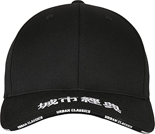 Urban Classics Embroidered Logo Flexfit Cap Gorra de bisbol, Negro, L/XL Unisex Adulto