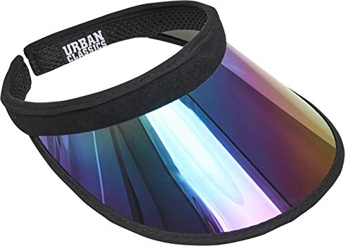 Urban Classics Holographic Visor Gorra, Multicolor (Black/Multicolour 00466), Talla única para Mujer