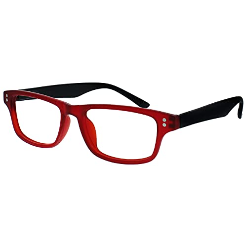 Uv Reader Goma Rojo Negro Corto De Vista Gafas Distancia Para Miopía Hombres Mujeres Uvmr033 -1,00 50 g