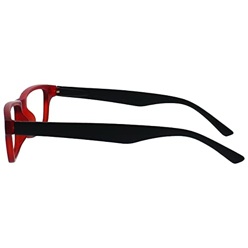 Uv Reader Goma Rojo Negro Corto De Vista Gafas Distancia Para Miopía Hombres Mujeres Uvmr033 -1,00 50 g