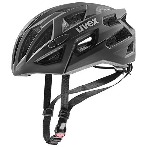 Uvex Race 7 Casco Ciclismo, Unisex Adulto, Black, 51-55 cm