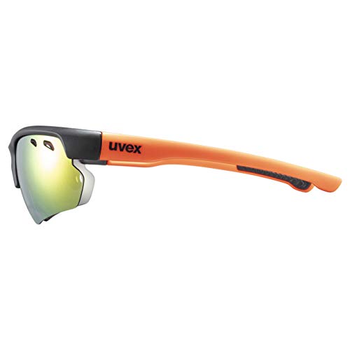 Uvex Sportstyle 115 Gafas de Deporte, S532057, Black Matt/Orange, One Size