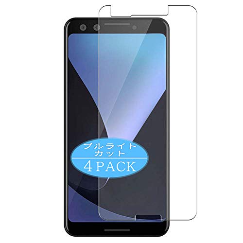 VacFun 4 Piezas Filtro Luz Azul Protector de Pantalla para Google Pixel 3 Pixel3, Screen Protector Sin Burbujas Película Protectora (Not Cristal Templado) Anti Blue Light Filter