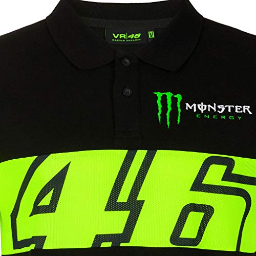 Valentino Rossi Dual 46 Monster Energy Polo, Hombre, Negro, XXL