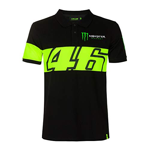 Valentino Rossi Dual 46 Monster Energy Polo, Hombre, Negro, XXL