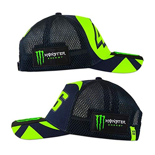 Valentino Rossi Gorra Trucker Replica 46 Monster Energy,One Size,Azul,Hombre