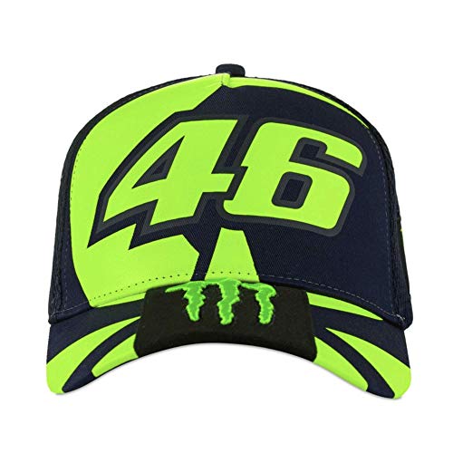 Valentino Rossi Gorra Trucker Replica 46 Monster Energy,One Size,Azul,Hombre