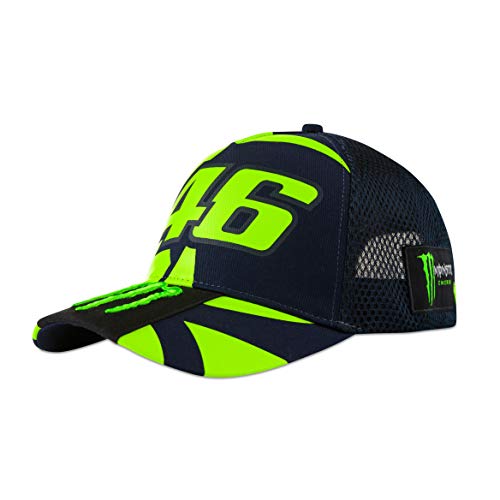 Valentino Rossi Gorra Trucker Replica 46 Monster Energy,One Size,Azul,Hombre