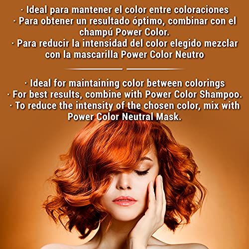 Válquer Professional Mascarilla Power Color cabellos teñidos. Vegano y sin sulfatos (Cobre). Potenciador color pelo- 275 ml