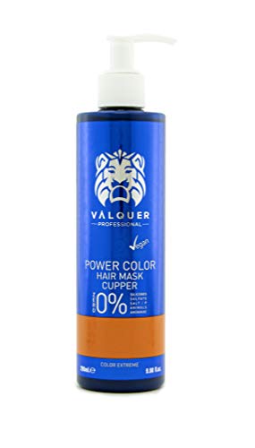 Válquer Professional Mascarilla Power Color cabellos teñidos. Vegano y sin sulfatos (Cobre). Potenciador color pelo- 275 ml