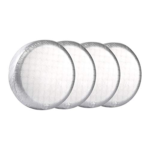 ValueHall 4Pcs Funda para Rueda de Repuesto Película de Aluminio Cubierta para Rueda de Repuesto Impermeable Funda Protectora para Neumáticos para Diámetro 23'' - 26'' V9A07