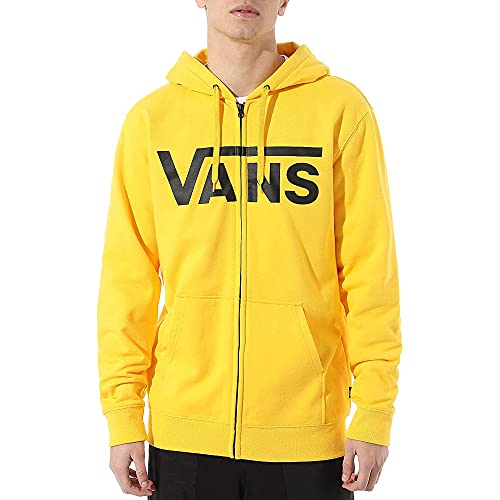 Vans Classic Zip Hoodie II Sudadera con Cremallera, Brillo Dorado, M para Hombre