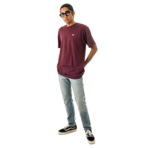 Vans Left Chest Logo tee Camiseta, Rojo (Port Royale/Whi K1o), Medium para Hombre