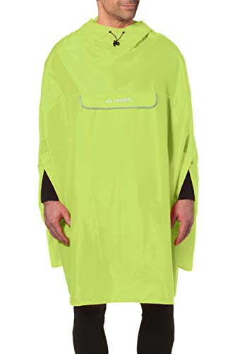 VAUDE Valdipino Poncho - Chubasquero Impermeable para Ciclismo, Color Limón, Talla L