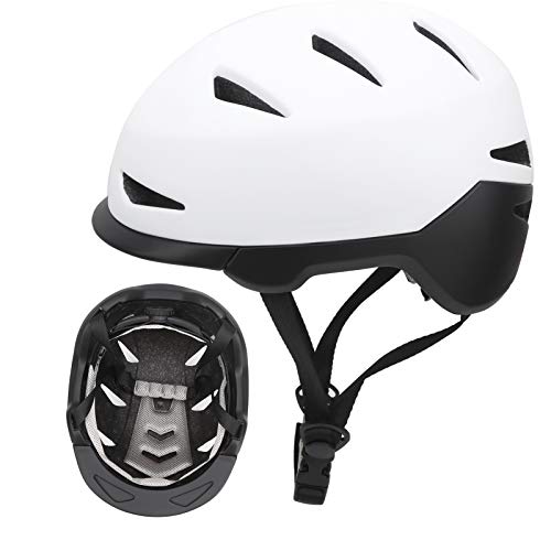 Venta Loca Casco de Bicicleta de Carretera, Casco de Escalada Casco de patín para Escalar para Patinaje sobre Hielo(White Black, L)