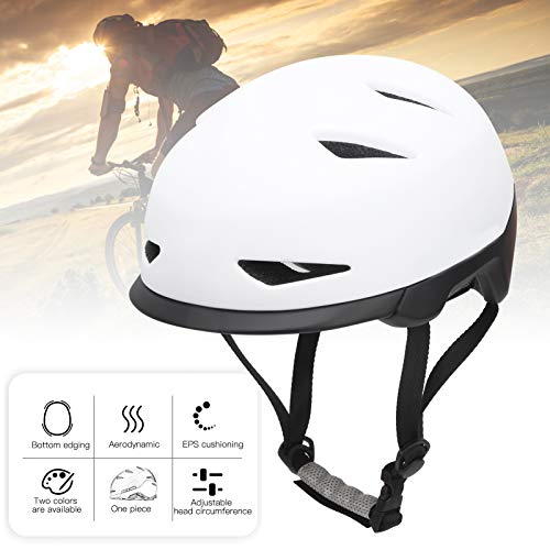 Venta Loca Casco de Bicicleta de Carretera, Casco de Escalada Casco de patín para Escalar para Patinaje sobre Hielo(White Black, L)