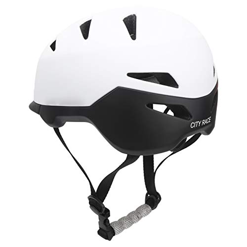 Venta Loca Casco de Bicicleta de Carretera, Casco de Escalada Casco de patín para Escalar para Patinaje sobre Hielo(White Black, L)