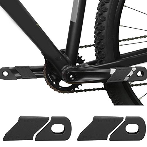 VGEBY1 Protector de bielas MTB, Cubre bielas, Protector de manivela de Bicicleta, Cubierta de manivela para Bicicleta de montaña, 4 Piezas (Negro)