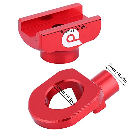 VGEBY1 Tensor de Cadena de Bicicleta, Sujetador de Ajuste de guía de Cadena de Bicicleta para Bicicleta Plegable Bicicleta de una Sola Velocidad Fixie(Rojo)