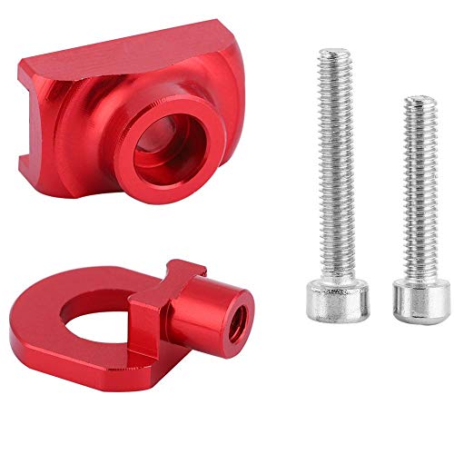 VGEBY1 Tensor de Cadena de Bicicleta, Sujetador de Ajuste de guía de Cadena de Bicicleta para Bicicleta Plegable Bicicleta de una Sola Velocidad Fixie(Rojo)