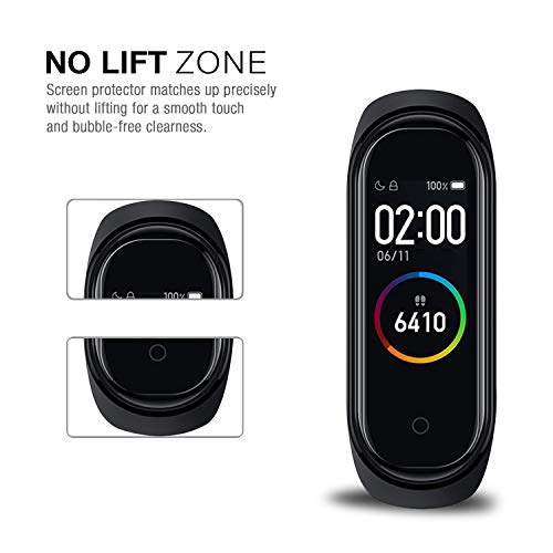 VGUARD 6 Piezas Protector de Pantalla para Xiaomi Mi Band 6 / Mi Band 6 NFC/Mi Band 5 / Mi Band 4 / Amazfit Band 5, [líquida Instalar] [No Burbujas] HD Transparente TPU Suave láminas Protectora