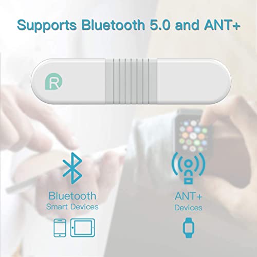 ViATOM Monitor de Ritmo Cardíaco Cinturón Torácico, Bluetooth ANT+, Monitor de ECG con Cojinetes de Ejercicio, Se Puede Usar sin Cables, Registrador de Frecuencia Cardíaca con la Alarma de Vibración