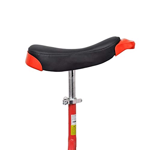 vidaXL Monociclo Rojo Ajustable Bicicleta de Una Rueda Monociclos Acero 20 Pulgadas