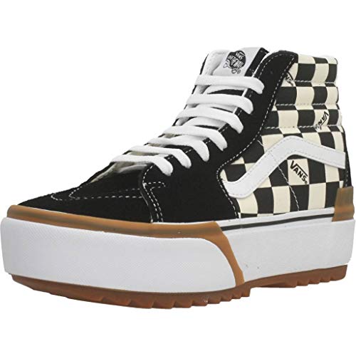 VN0A4BTWVLV- ua sk8-hi stacked (checkerboard)