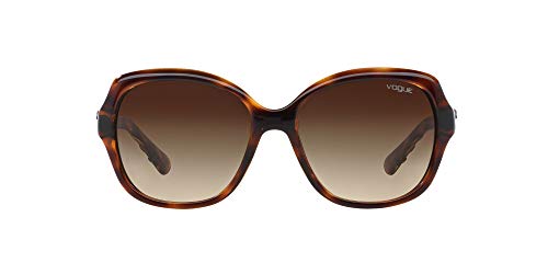 Vogue Eyewear 0vo2871s Gafas de Sol, Striped Dark Havana, 56 mm para Mujer