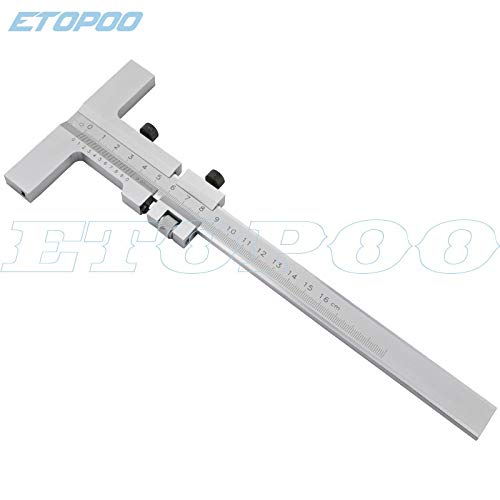 WEI-LUONG Calibrador de 0-160mm Tipo T Marcado Pie de Rey con Ajuste Fino T Marcado Herramienta Puente Pie de Rey raspador (Color : No Fine Adjustment)