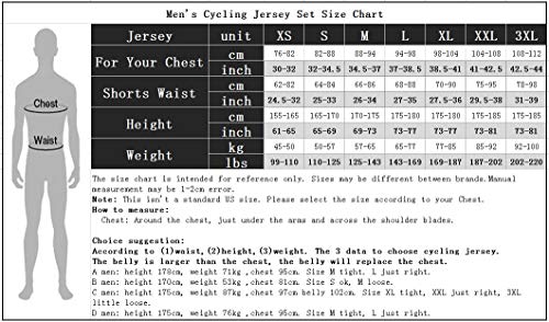 Weimostar - Maillot deportivo de ciclismo para hombre, de manga corta, para bicicleta de montaña, transpirable, de verano, color negro, Hombre, 18, S = Brust 84-90 cm