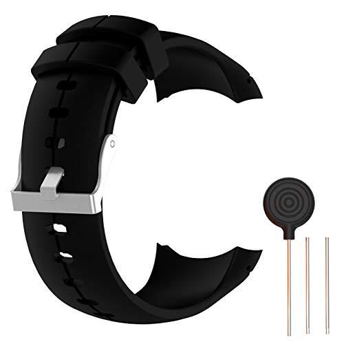 WEINISITE Pulsera para SUUNTO Spartan Ultra,Silicona Repuesto Correa para SUUNTO Spartan Ultra Running Watch (Negro)