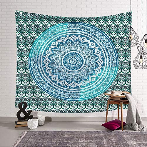 WERT Mandala Tapiz Bohemio Reina Sirena Cartel Hippie Colcha Arte Gitano Tapiz telón de Fondo Tela A3 130x150cm