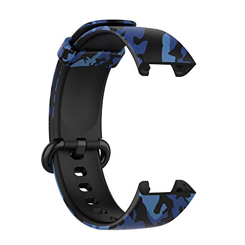 WIIKAI Compatible con Redmi Watch/for Mi Watch Lite Correas para Relojes, Correa de Pulsera de Reemplazo.(Azul Camuflaje)