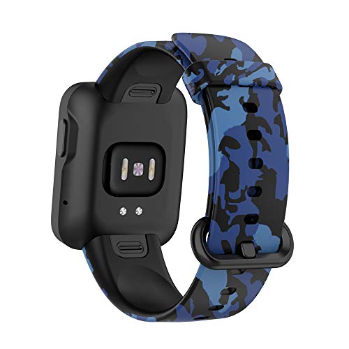 WIIKAI Compatible con Redmi Watch/for Mi Watch Lite Correas para Relojes, Correa de Pulsera de Reemplazo.(Azul Camuflaje)