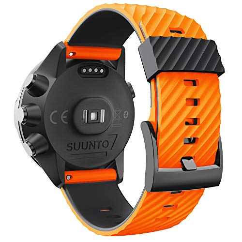 WIIKAI Pulsera de Repuesto Compatible para suunto 7/9/9 baro/Spartan Sport/D5 Silicona Reloj de Pulsera,