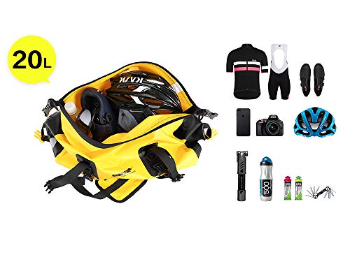 WILDKEN Bolsas Portaequipajes Bolsa de Bicicleta Impermeable Bolsa de Asiento de Bicicleta Bolsa de Correa de Hombro Maleta para Bicicleta de Montaña de Carrera (Amarillo)