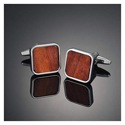 WJCRYPD Copper Carbon Iber/Cahogany/Crystal Gemelos Gemelos para Hombres Conjuntos de Regalo Trajes de Hombre Gemelos de Gemelos Hombres Qf Shop (Color : A)