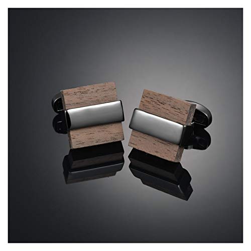 WJCRYPD Copper Carbon Iber/Cahogany/Crystal Gemelos Gemelos para Hombres Conjuntos de Regalo Trajes de Hombre Gemelos de Gemelos Hombres Qf Shop (Color : A)