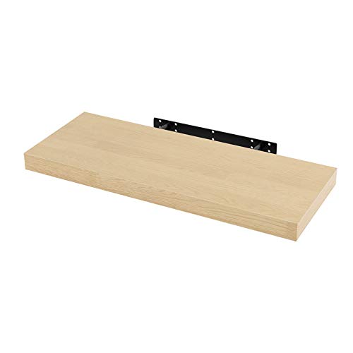 WOLTU Estantería Flotantes Baldas 120cm Estante para Pared de Tablero de Madera RG9315kei