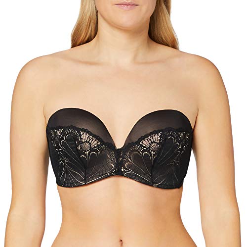 Wonderbra Glamour Raffinée, Sujetador para Mujer, Negro, 90C