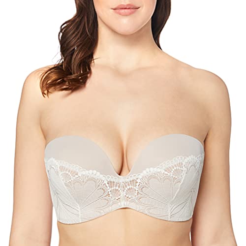 Wonderbra Refined Glamour Ultimate Strapless Lace Bra - Sujetador cotidiana para mujer, Beige (Ivory), 95H ES