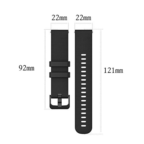 Wownadu 22MM Correa Compatible con Fossil Gen 5, Galaxy Watch 3 45MM Correa, Pulsera Deportiva Silicona Blanco Repuesto Compatible con Garmin Vivoactive 4 (Sin Reloj)