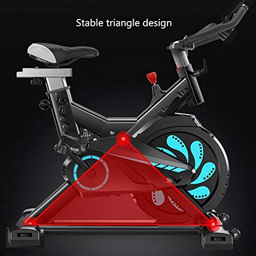 Wuyuesun Bicicleta de ejercicio de ciclismo indoor, manillar ajustable y asiento, inteligente App ordenador lee Calorías velocidad Distancia Tiempo Sensores del ritmo cardíaco, bicicleta de Exercise f