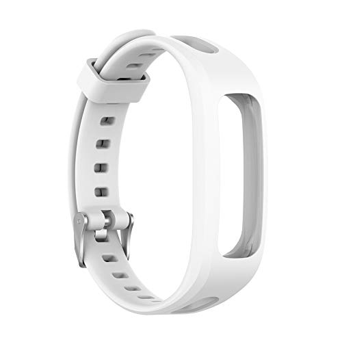 WyTosa Pulsera Deportiva de Silicona para Huawei Band 3e 4e Huawei Honor Band 4, versión de Carrera, reemplaza la Correa de Silicona, Unisex, Correa de Silicona, Resistente al Agua y al Sudor (White)